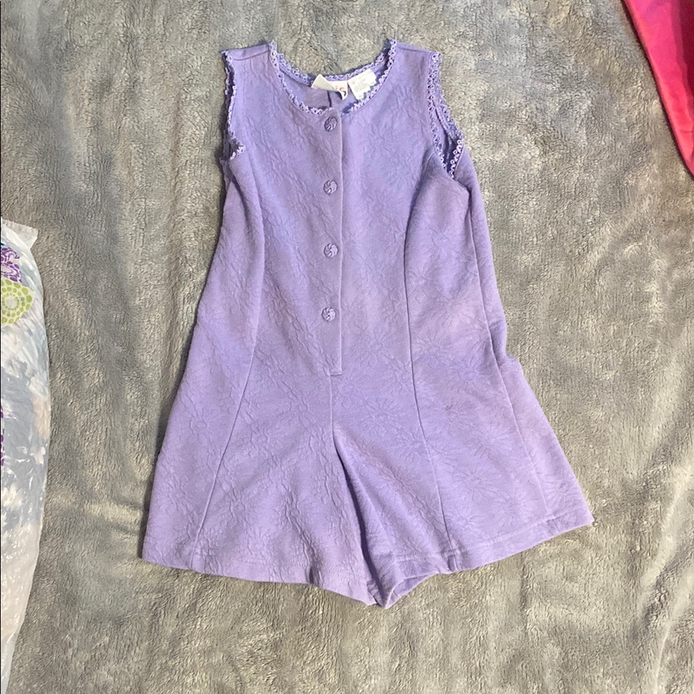 Purple Sleeveless Kids Bodysuit